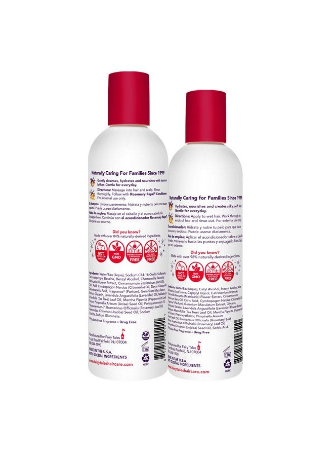 Rosemary Repel Daily Kids Shampoo 12 Fl Oz.. And Conditioner 8 Fl Oz. Duo Kids Like The Smell Lice Do Not