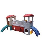 MEGASTAR  PLAY SLIDE WITH TWIN TOWERS - white 400 x 170 x 175cm