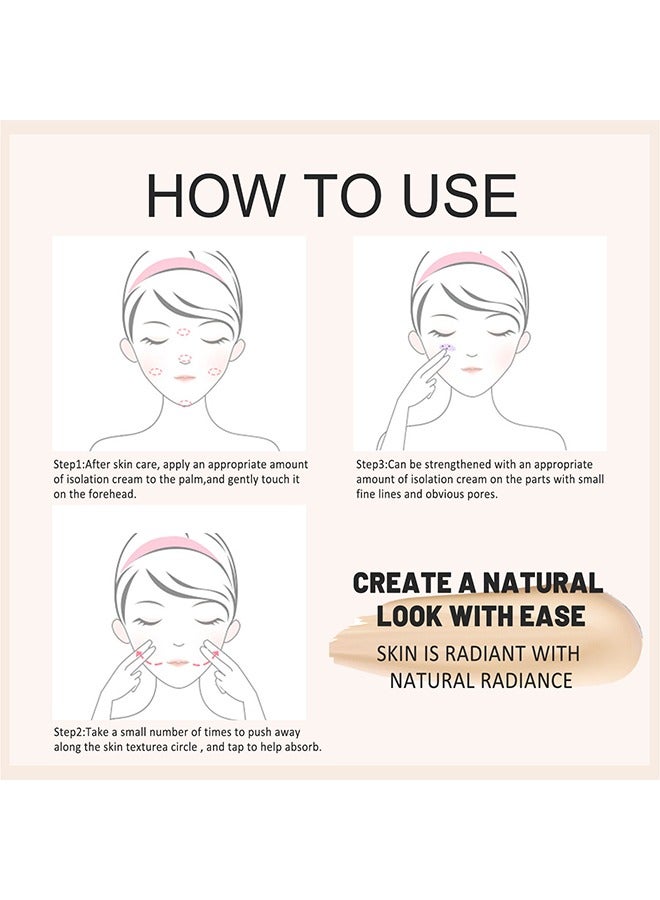 CC Cream SPF 50-CC Cream Self Adjusting For Mature Skin, Colour Correcting Face Sunscreen And Foundation, Pre-Makeup Primer Moisturizing Skin Concealer  (#Ivory)