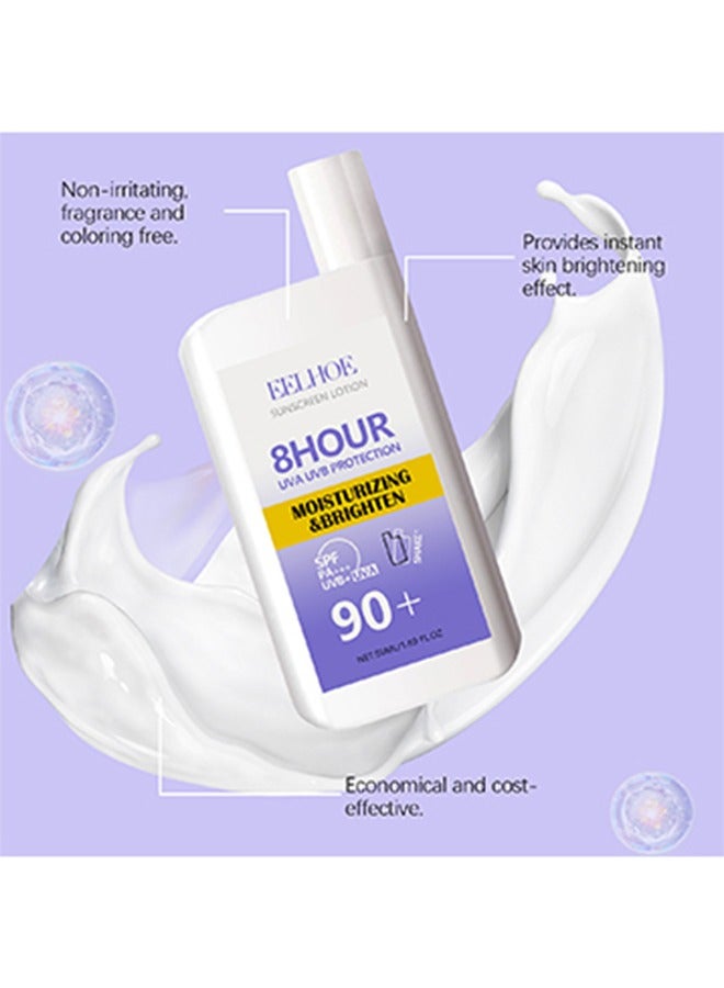 SPF 90+ Sunscreen Lotion-Long Lasting Waterproof And Sweat-Proof UVB+UVA Protection Sunscreen For All Skin 50ml