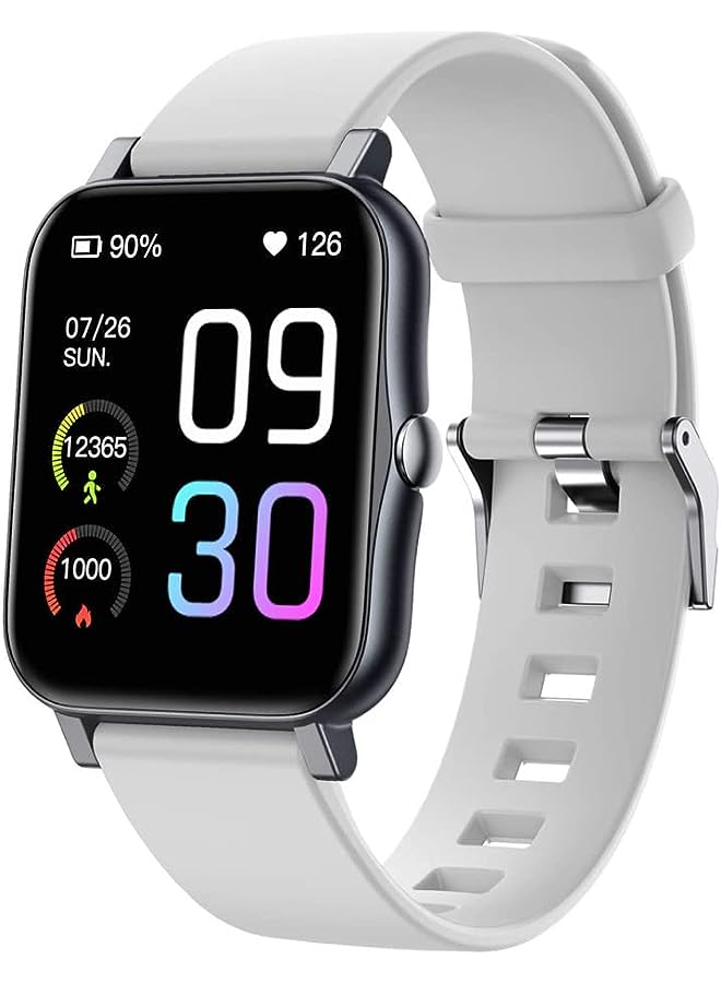 Fire-Boltt 360 Pro Bluetooth Calling 360*360 Pro Display Smart Watch With Rolling Ui & Dual Button Technology, Spo2, Heart Rate & Temperature Monitoring With Local Music And Tws Pairing - Silver