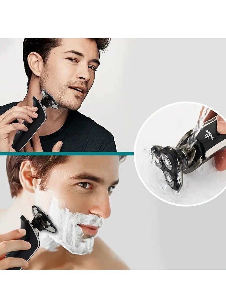 Electric Razor For Men  Dry&Wet 3D Mens Electric Shaver , Rechargeable Rotary Shaving Machines , Father's Day Gift For Father Dad Men Husband Boyfriend