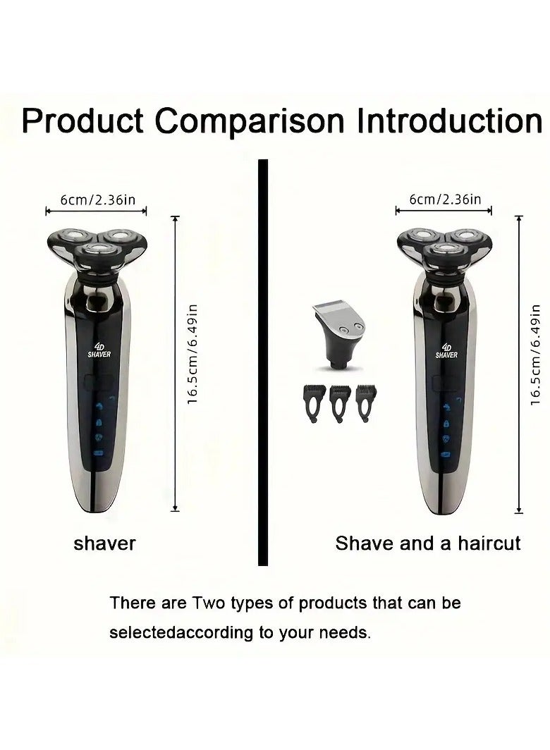 Electric Razor For Men  Dry&Wet 3D Mens Electric Shaver , Rechargeable Rotary Shaving Machines , Father's Day Gift For Father Dad Men Husband Boyfriend