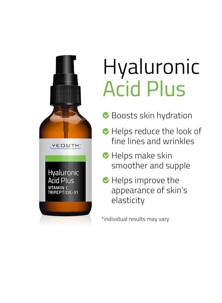 Yeouth Hyaluronic Acid Plus with Vitamin C,Tripeptide 31, 2oz