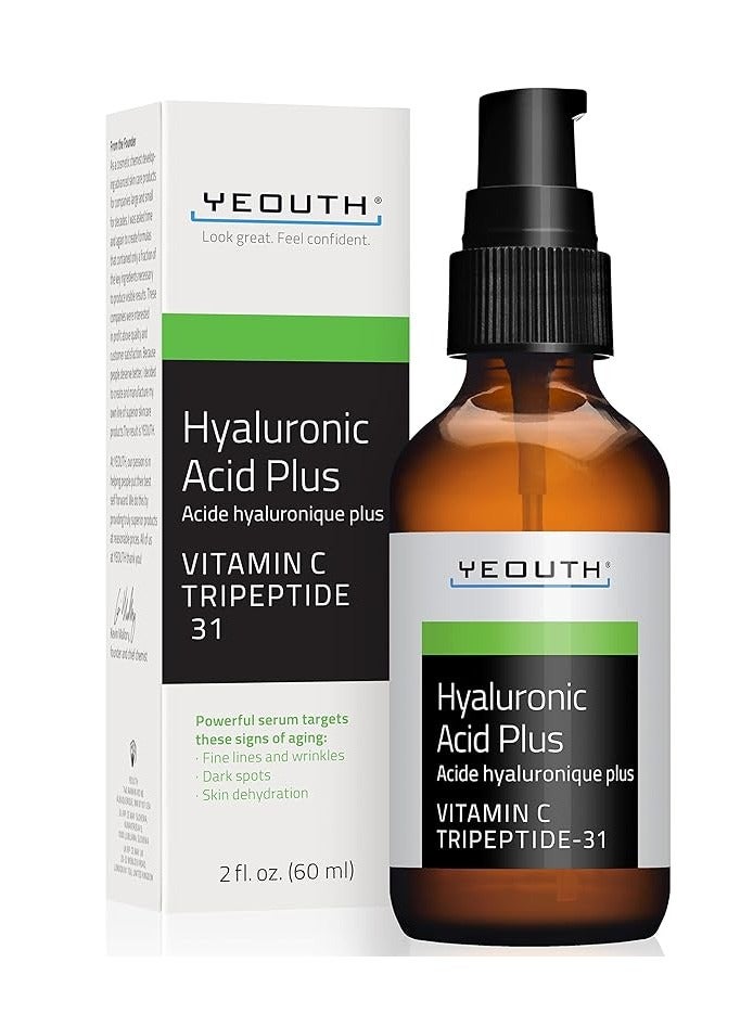 Yeouth Hyaluronic Acid Plus with Vitamin C,Tripeptide 31, 2oz
