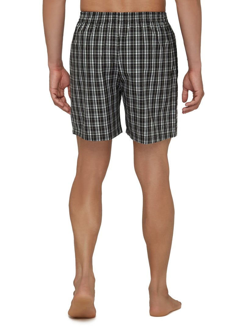 IntelliEaze Super Combed Cotton Boxer Shorts for mens pack of 2