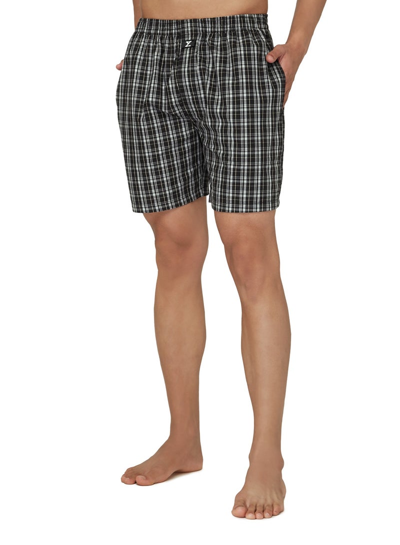 IntelliEaze Super Combed Cotton Boxer Shorts for mens pack of 2