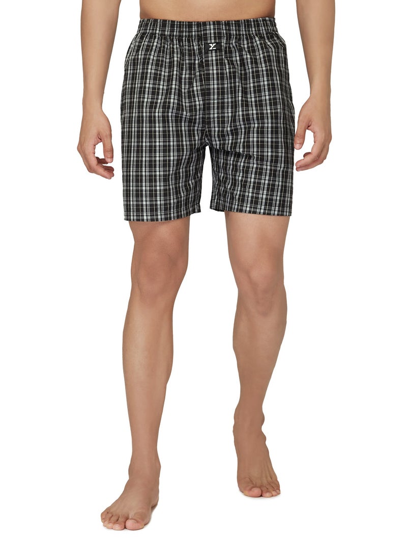 IntelliEaze Super Combed Cotton Boxer Shorts for mens pack of 2