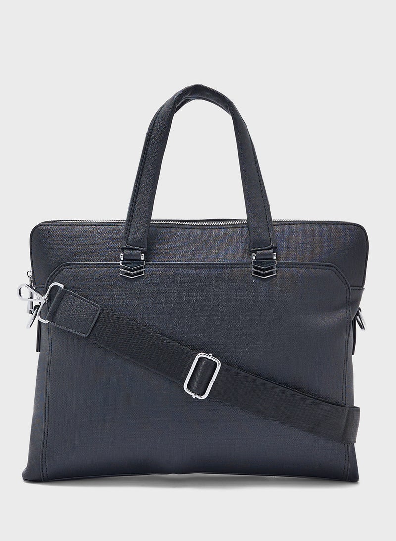 Textured Casual Laptop Bag