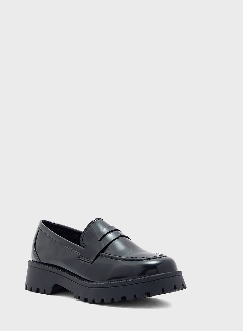 Tonal Square Toe Loafer