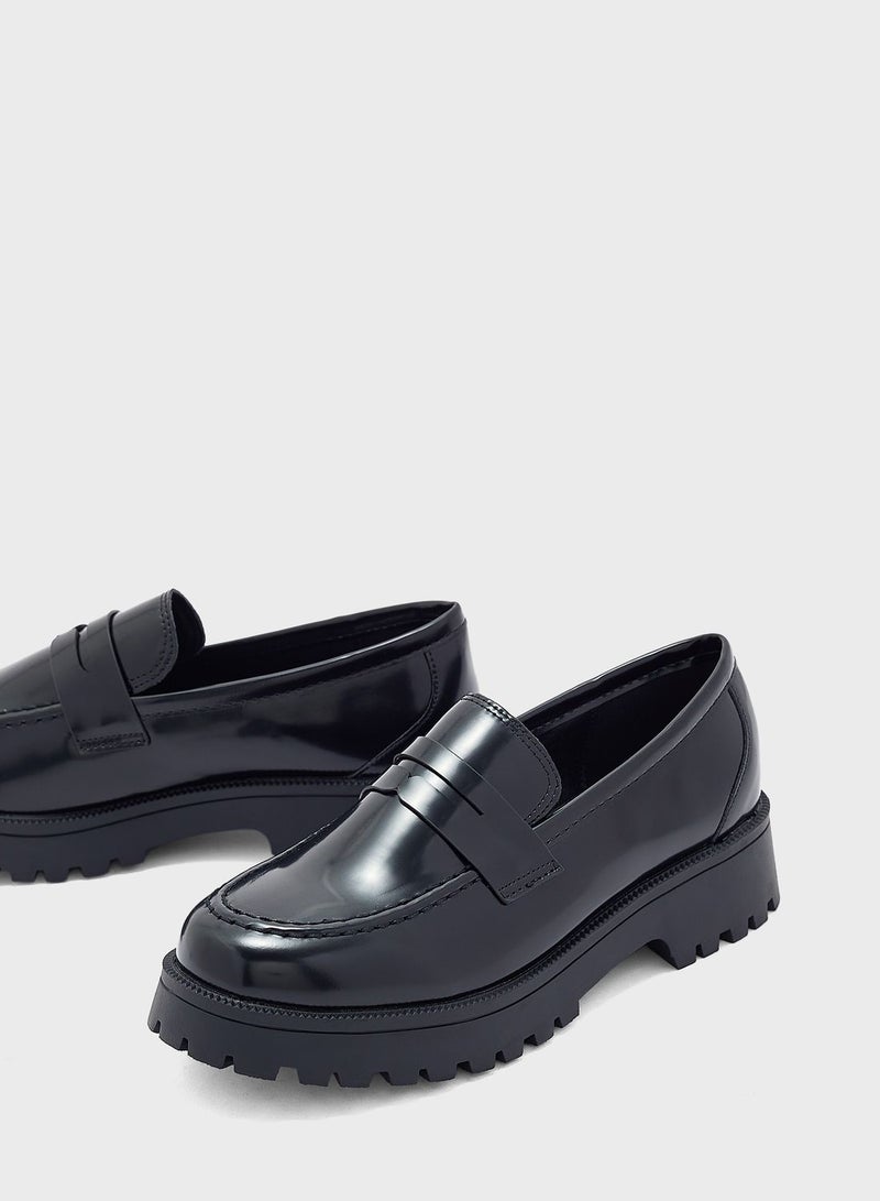 Tonal Square Toe Loafer