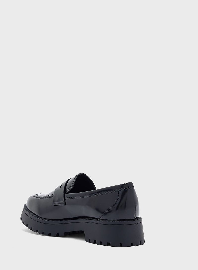 Tonal Square Toe Loafer