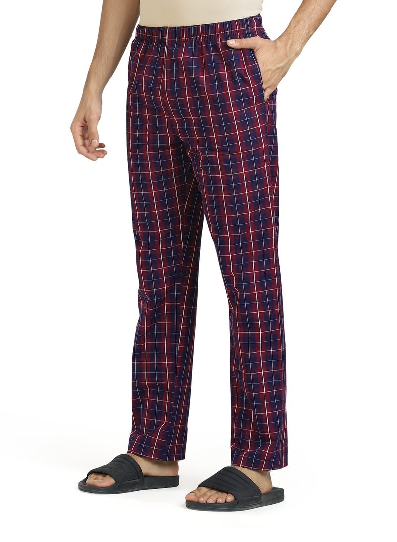 Checkmate Intellieaze Combed Cotton Checks Men Pyjama