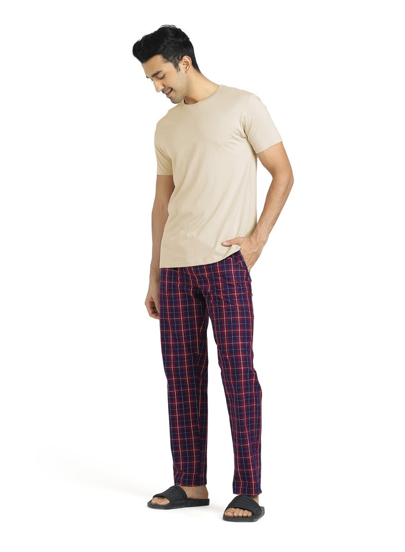 Checkmate Intellieaze Combed Cotton Checks Men Pyjama