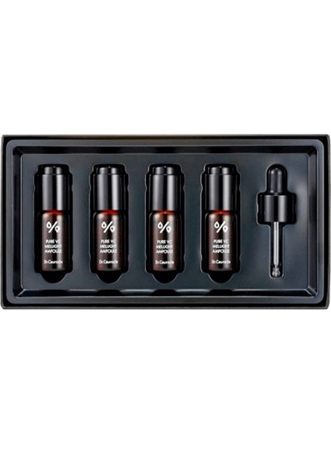 Dr.Ceuracle Pure VC Mellight Ampoule SetㅣVitamin C Powder 10% Serum for Face with Hippophae Rhamnoides Fruit Extract 59% ㅣAnti-oxidant, Firm, Clarify, Fade Pigmentationㅣleegeehaam (4EA)
