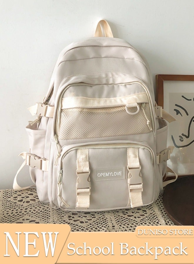 Kids School Backpack, Large Capacity Backpack for Girls, Lightweight Schoolbag for Teen Girls Bookbag with Compartments for Elementary Primary School