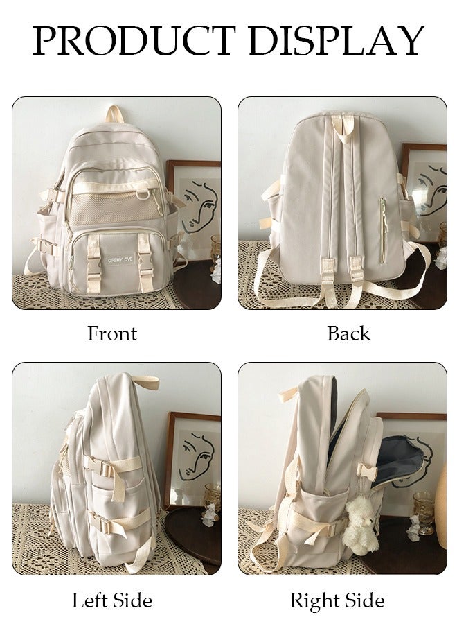 Kids School Backpack, Large Capacity Backpack for Girls, Lightweight Schoolbag for Teen Girls Bookbag with Compartments for Elementary Primary School