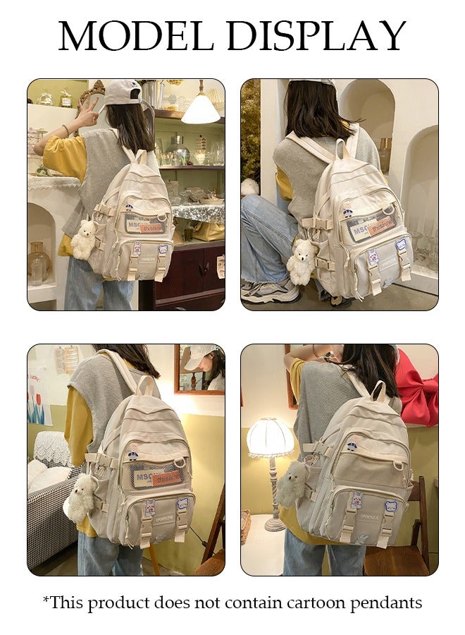 Kids School Backpack, Large Capacity Backpack for Girls, Lightweight Schoolbag for Teen Girls Bookbag with Compartments for Elementary Primary School