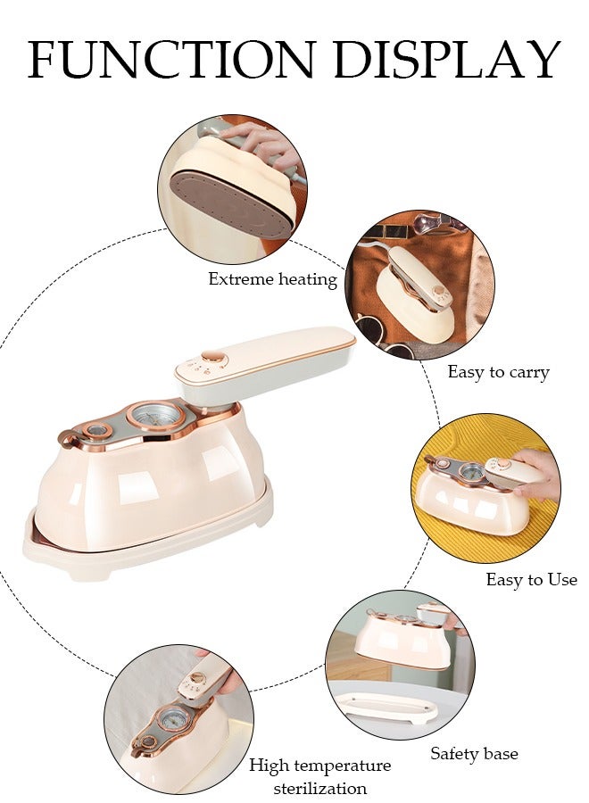 Handheld Steam Iron, 180 degree Rotating Foldable Handheld Mini Ironing Machine, Support customization, Fast Heating Of Ceramic ironing panel for Efficiently Sterilization with High Temperature