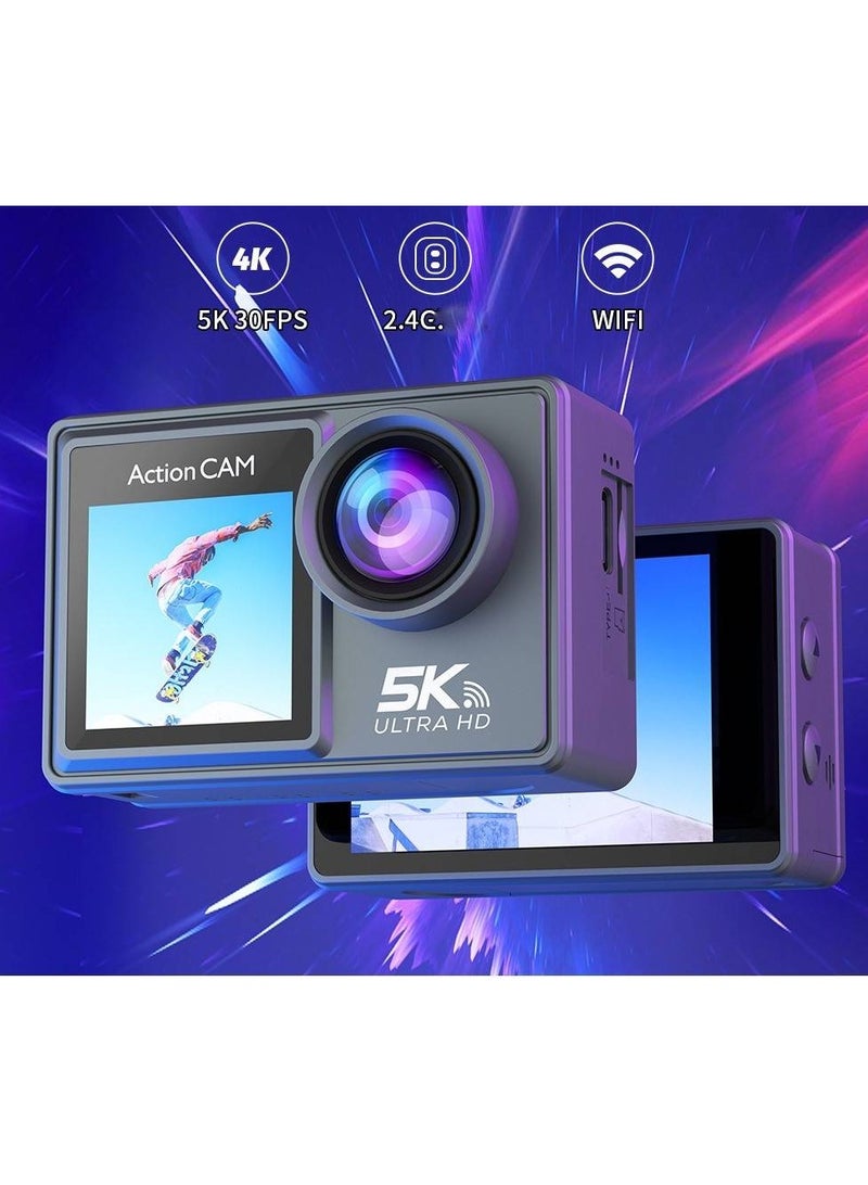 5K Action Camera Waterproof Anti-Shake 4k60 Frames Wifi Remote Control Action Camera