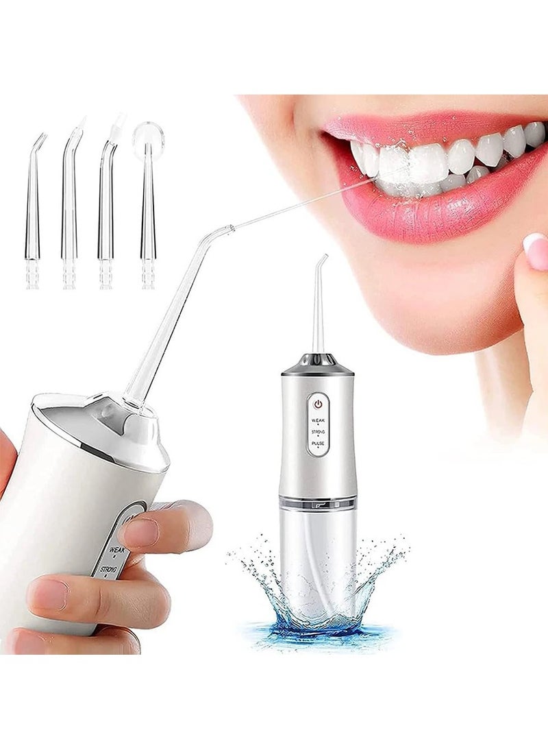 Dental Water Flosser, Oral Rinse, Cordless Dental Oral Rinse with 4 Nozzle Tips and 3 Different Water Pressure Modes