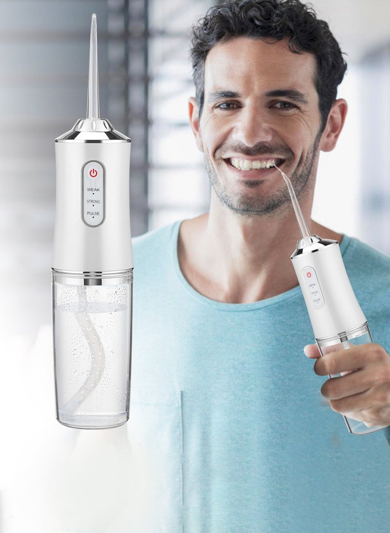 Dental Water Flosser, Oral Rinse, Cordless Dental Oral Rinse with 4 Nozzle Tips and 3 Different Water Pressure Modes