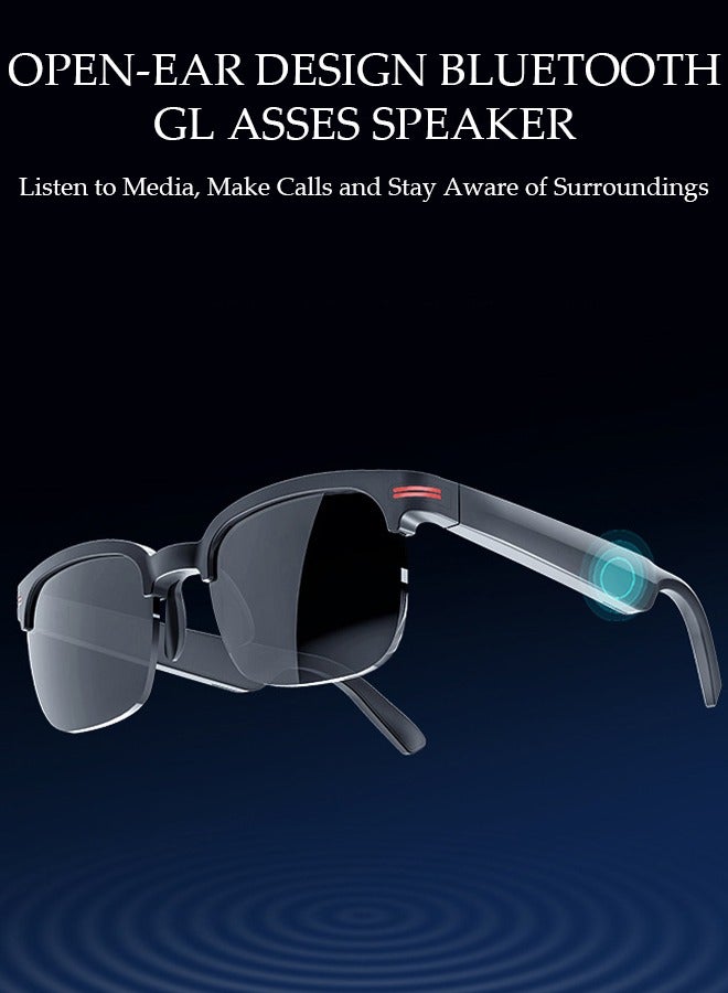 Smart Glasses,Bluetooth 5.3 Sunglasses Wireless Bluetooth Headset Waterproof Compatible with Smart Phones Easy to Make Phone Calls and Listen to Music Polarized Lenses