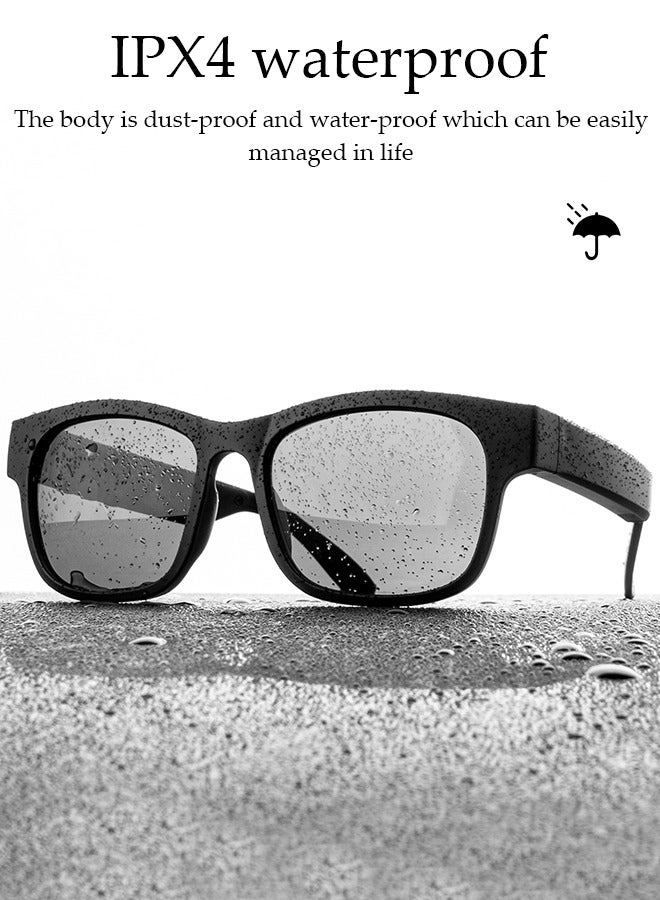 Smart Glasses,Bluetooth Sunglasses Wireless Bluetooth Headset Waterproof Compatible with Smart Phones Easy to Make Phone Calls and Listen to Music Polarized Lenses