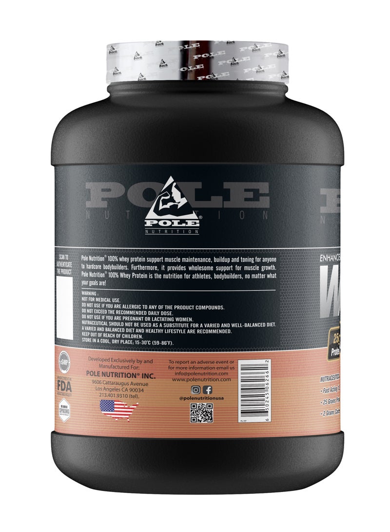 100% Whey Protein, 25 Grams of Protein for Muscle Support and Recovery - Cafe Frappe, 5lbs (76 Servings)