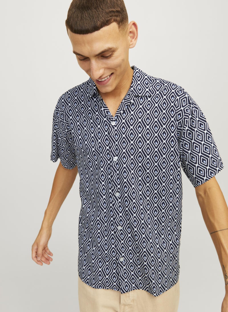 Polka Dot Print Regular Fit Shirt