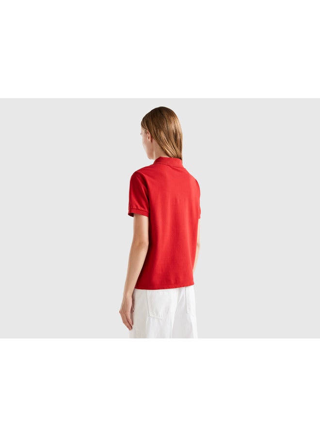 Polo in stretch organic cotton