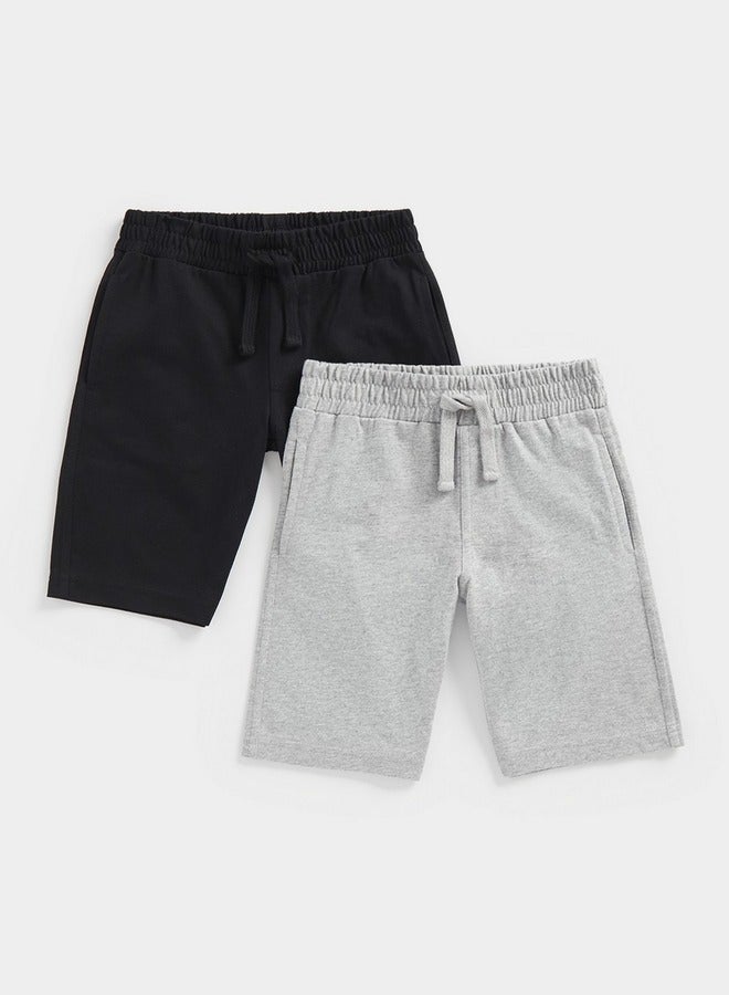 Black and Grey Jersey Shorts 2 Pack