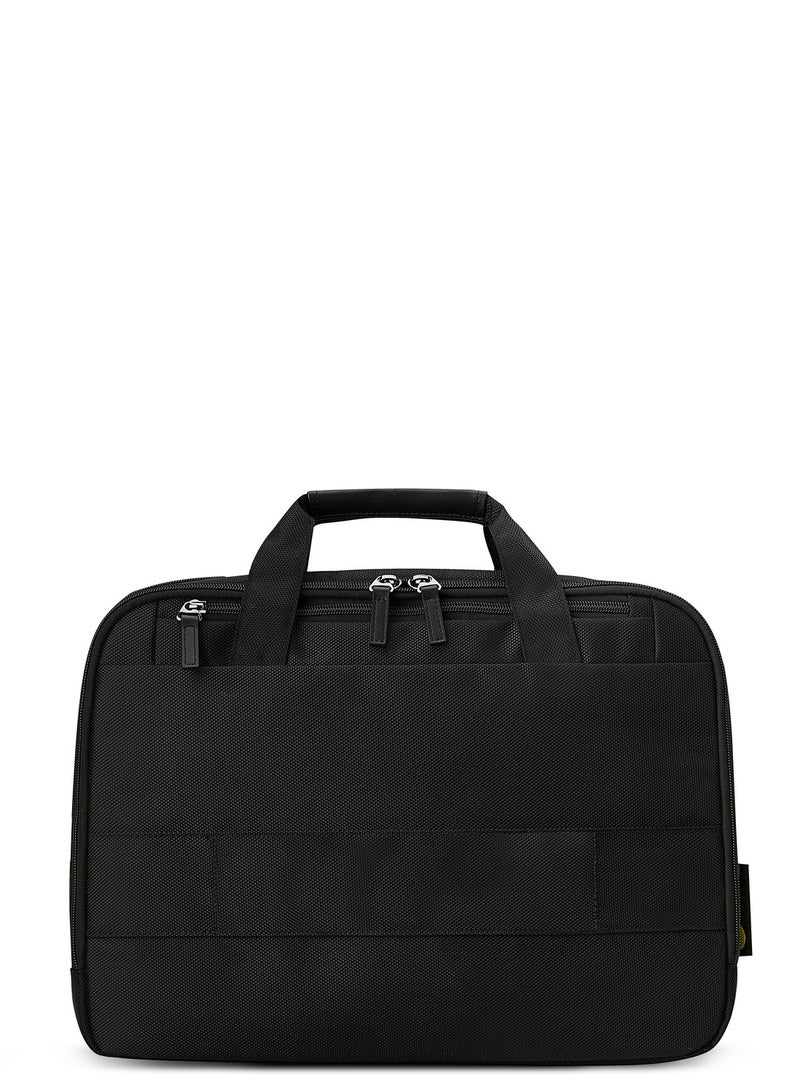 Delsey Wagram 2 Comparment Satchel Breifecase 15.6 inch Black - 00119916100