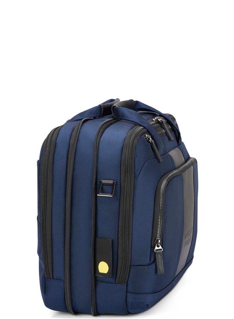 Delsey Wagram 2 Comparment Satchel Breifecase 15.6 inch Navy Blue