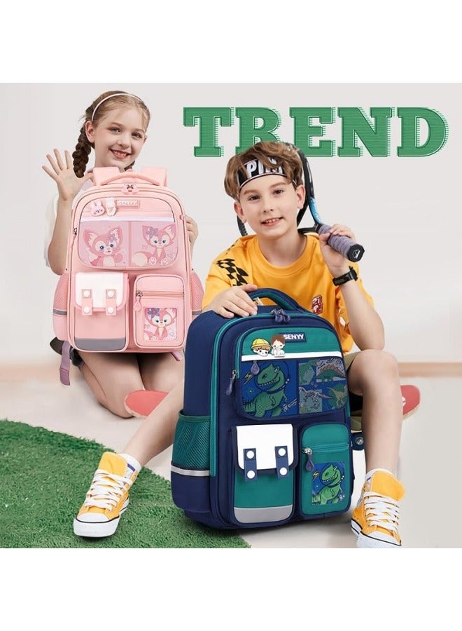School Bag for Girls 2 pcs Set,Kids Backpack with Pencil Bag, Cute School Bags Shoulder Handbags Cartoon Rucksack Large Capacity Bag Waterproof Bags Multiple Pockets Schoolbags