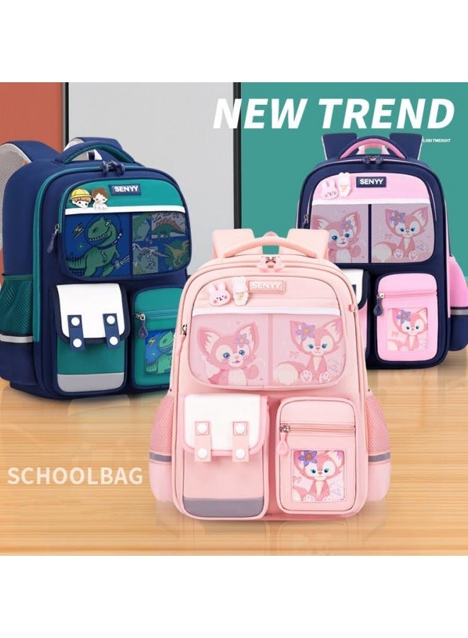 School Bag for Girls 2 pcs Set,Kids Backpack with Pencil Bag, Cute School Bags Shoulder Handbags Cartoon Rucksack Large Capacity Bag Waterproof Bags Multiple Pockets Schoolbags