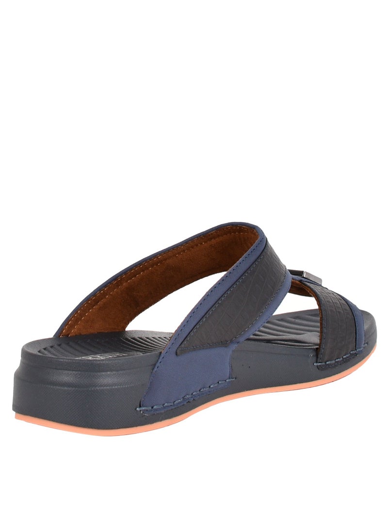 Mens Textured Arabic Sandal Navy