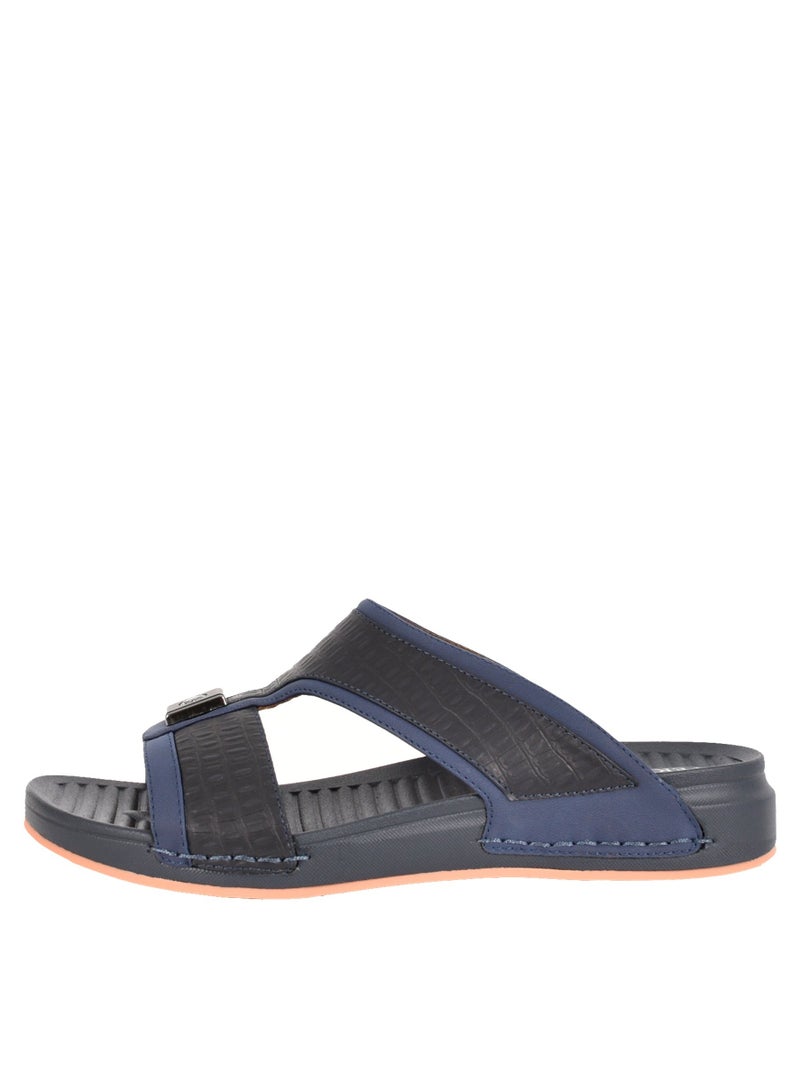 Mens Textured Arabic Sandal Navy