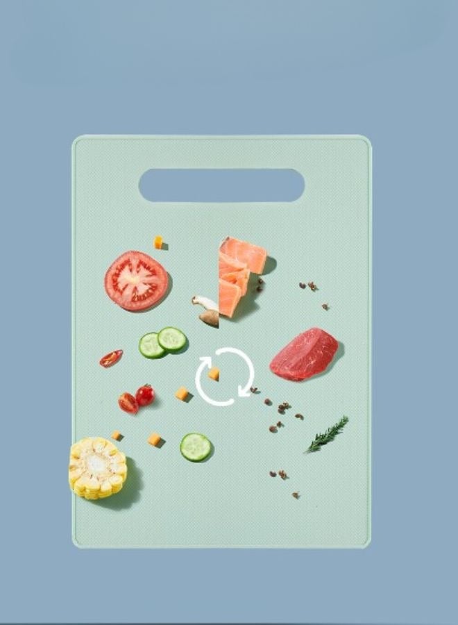 Cutting Boards with Non-Slip Base - Set of 4 Ceramic Perfect for Fruits and Vegetables Cutting Board - Mold-Resistant, Easy to Clean, with Hanging Hole Green
