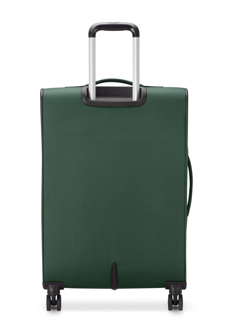 Delsey Pin Up 6 68cm Softcase 4 Double Wheel Expandable Check-In Trolley Case Green - 00343081103