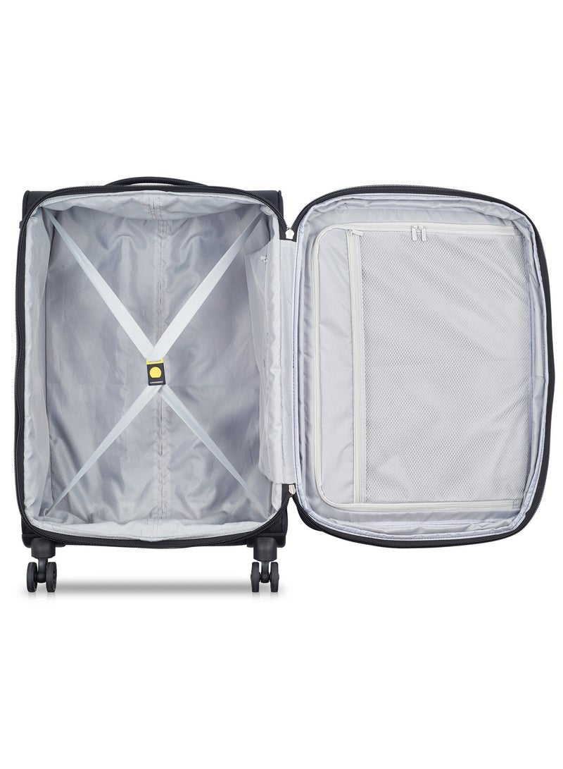 Delsey Pin Up 6 68cm Softcase 4 Double Wheel Expandable Check-In Trolley Case  Black - 00343081100