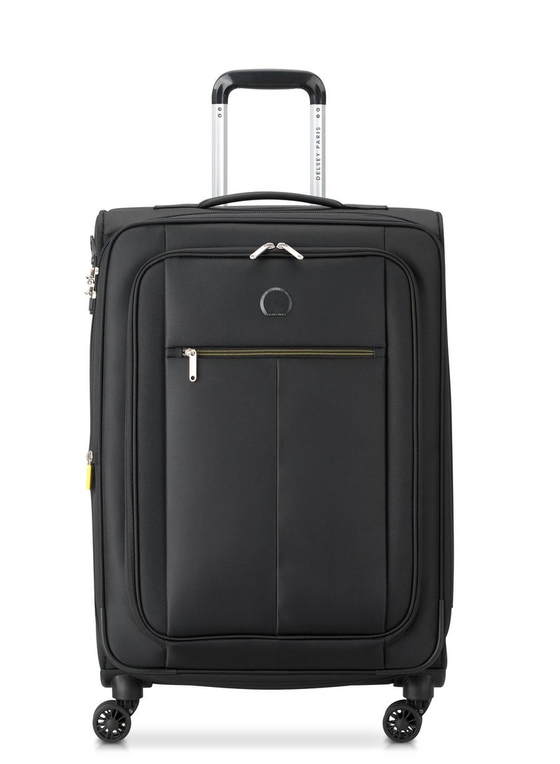 Delsey Pin Up 6 68cm Softcase 4 Double Wheel Expandable Check-In Trolley Case  Black - 00343081100