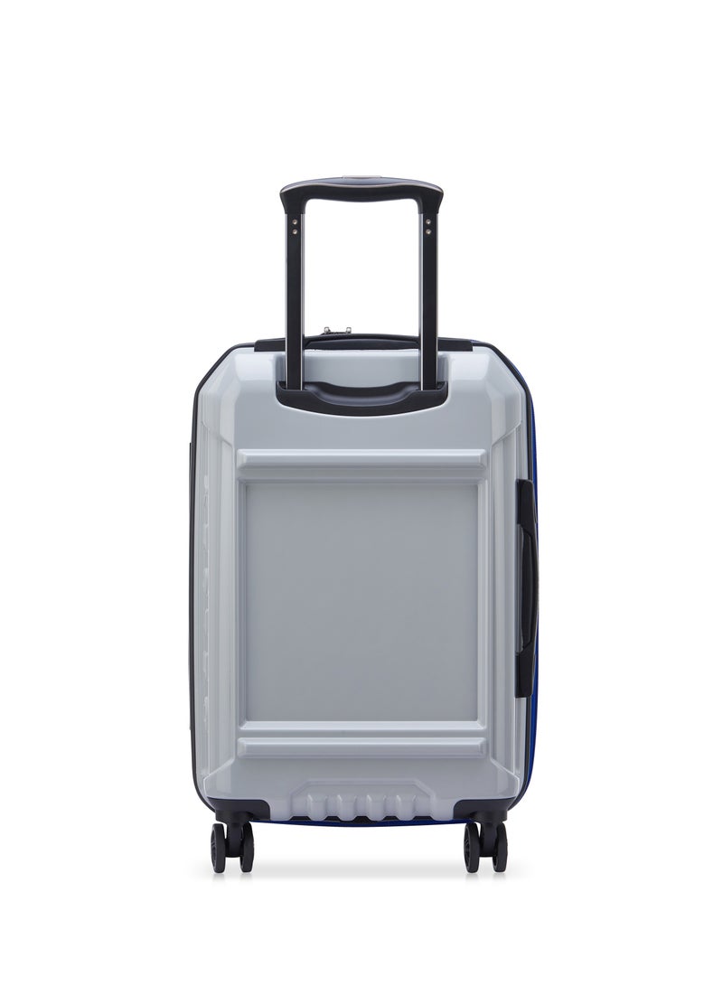 Delsey Rempart 55cm Hardcase Expandable 4 Double Wheel Flex Cabin Luggage Trolley Case Storm Grey Glossy - 218180121