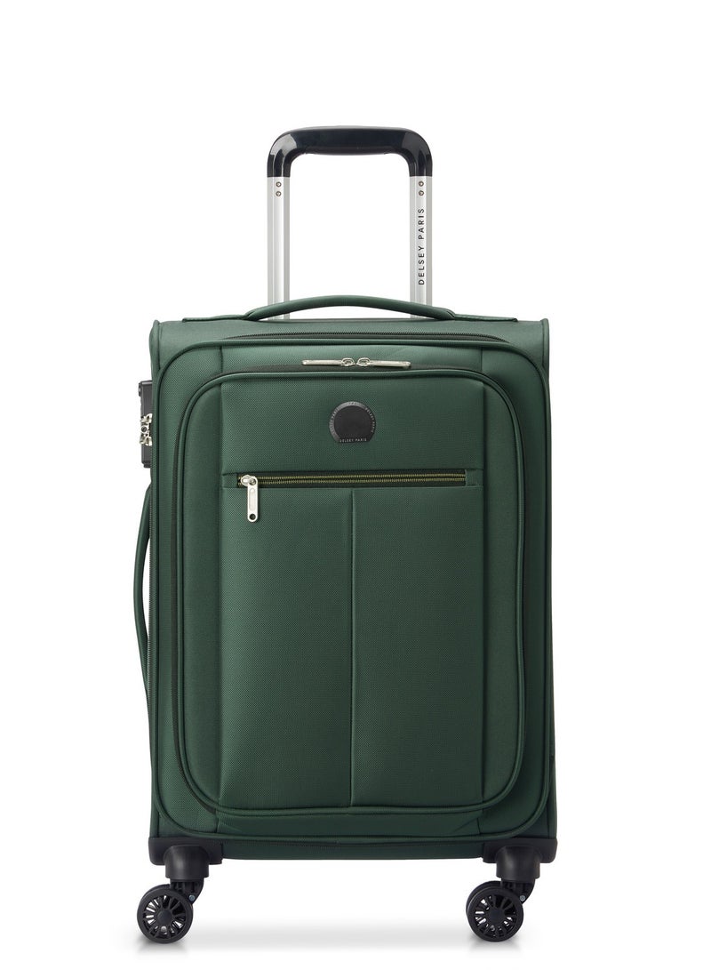 Delsey Pin Up 6 55cm Softcase 4 Double Wheel Cabin Trolley Case Green - 00343080103