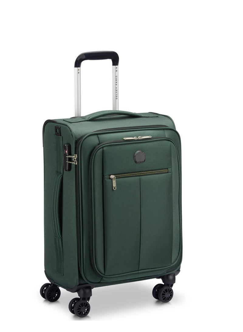 Delsey Pin Up 6 55cm Softcase 4 Double Wheel Cabin Trolley Case Green - 00343080103