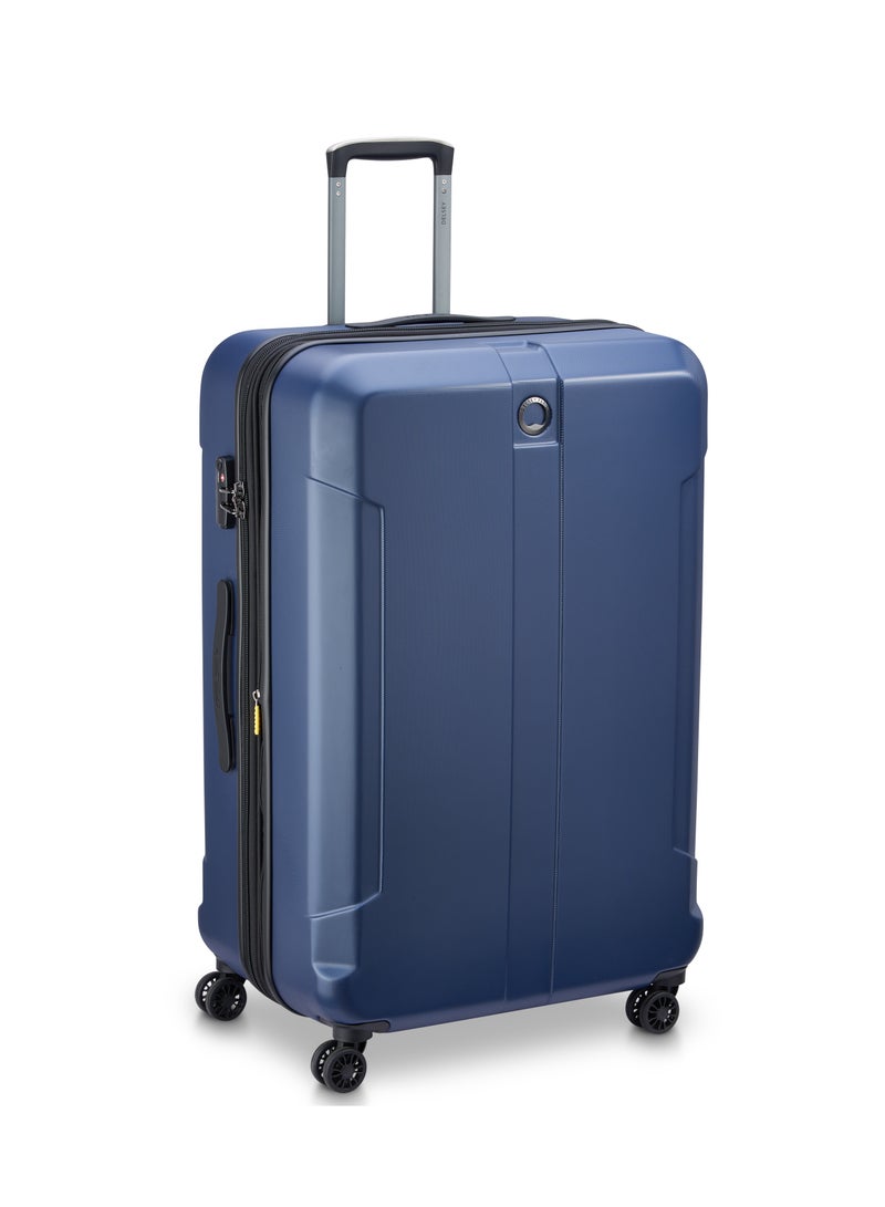 Delsey Depart Hard 81cm Hardcase Expandable 4 Double Wheel Check-In Luggage Trolley Case Navy Blue - 00314583022 X9