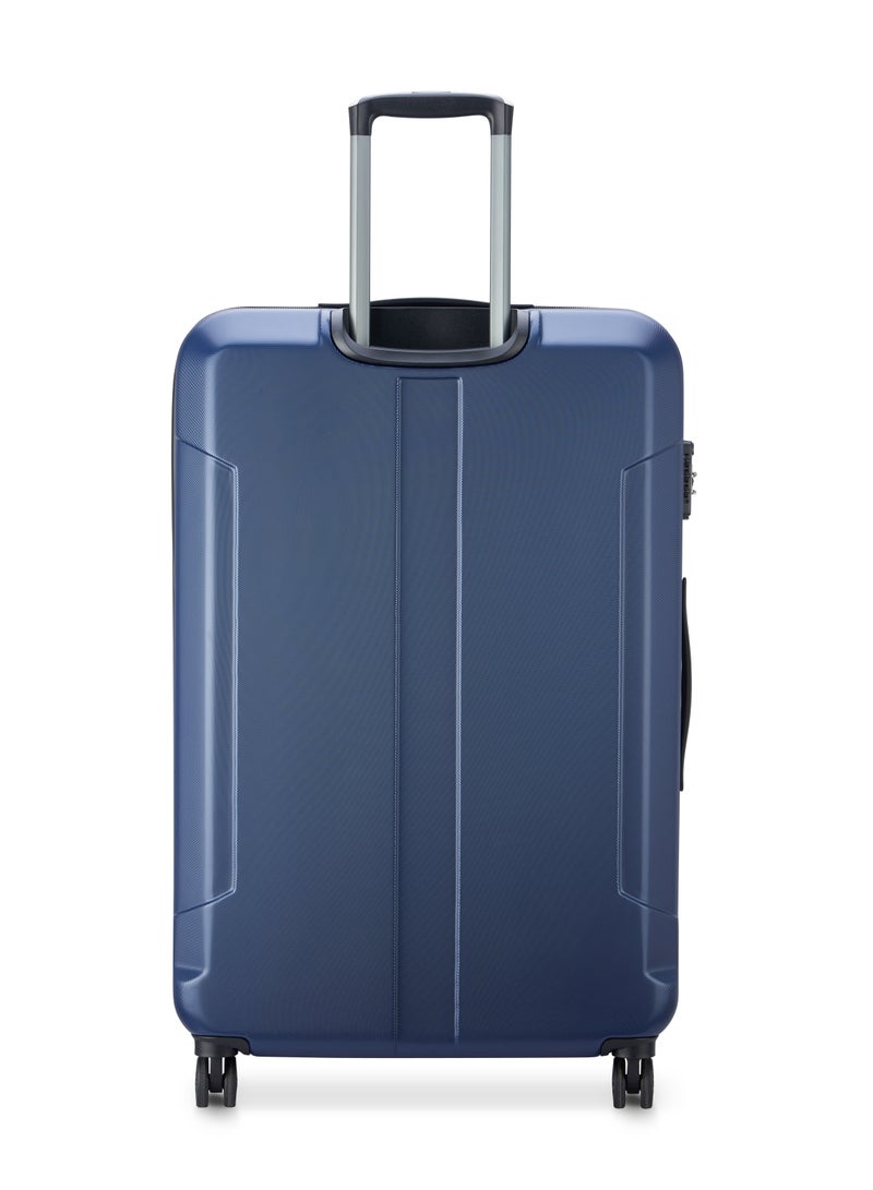 Delsey Depart Hard 81cm Hardcase Expandable 4 Double Wheel Check-In Luggage Trolley Case Navy Blue - 00314583022 X9