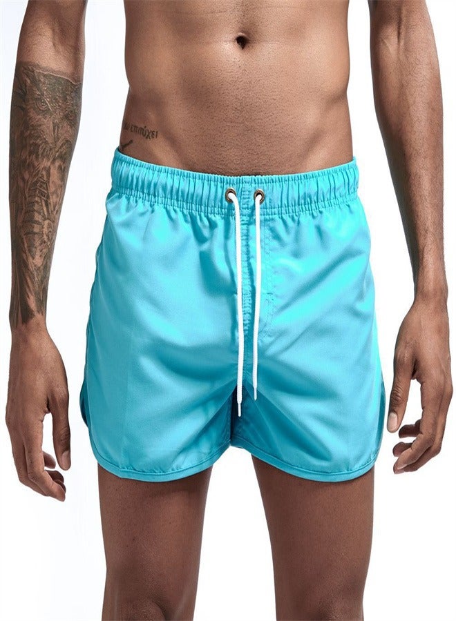 Beach Men's And Women's Quick Drying Sports And Fitness Summer Shorts Light blue,,