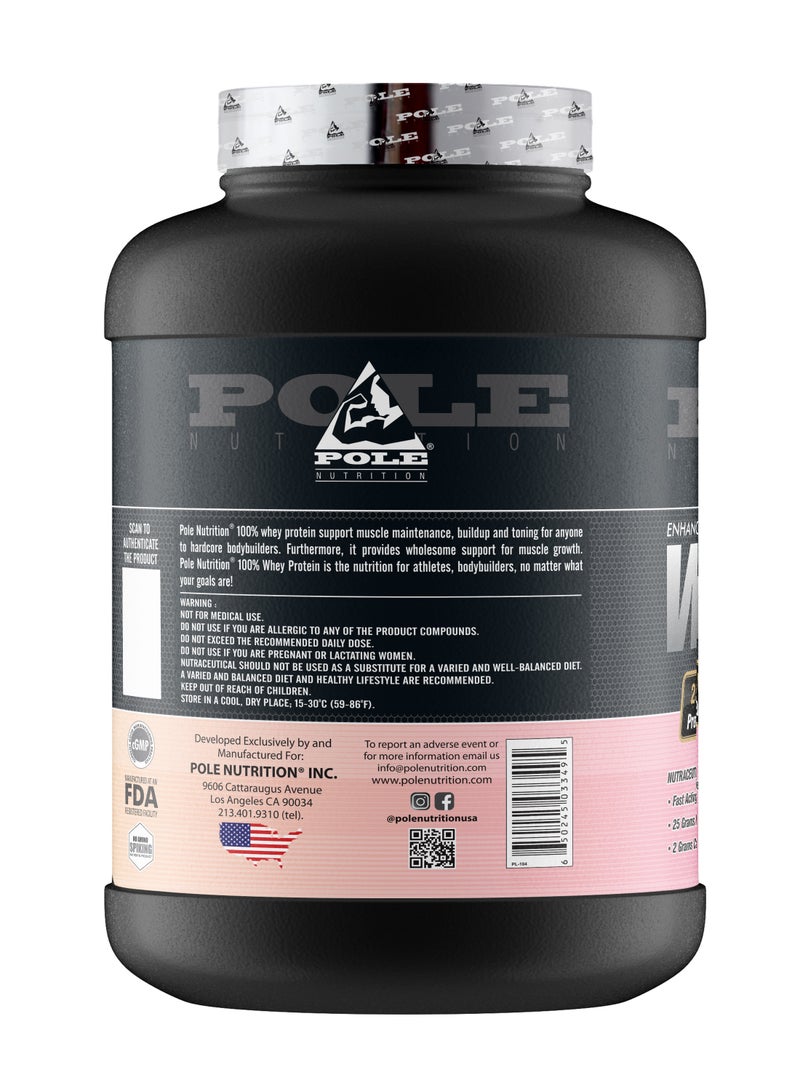 100% Whey Protein, 25 Grams of Protein for Muscle Support and Recovery - Neapolitan Ice Cream, 5lbs (76 Servings)