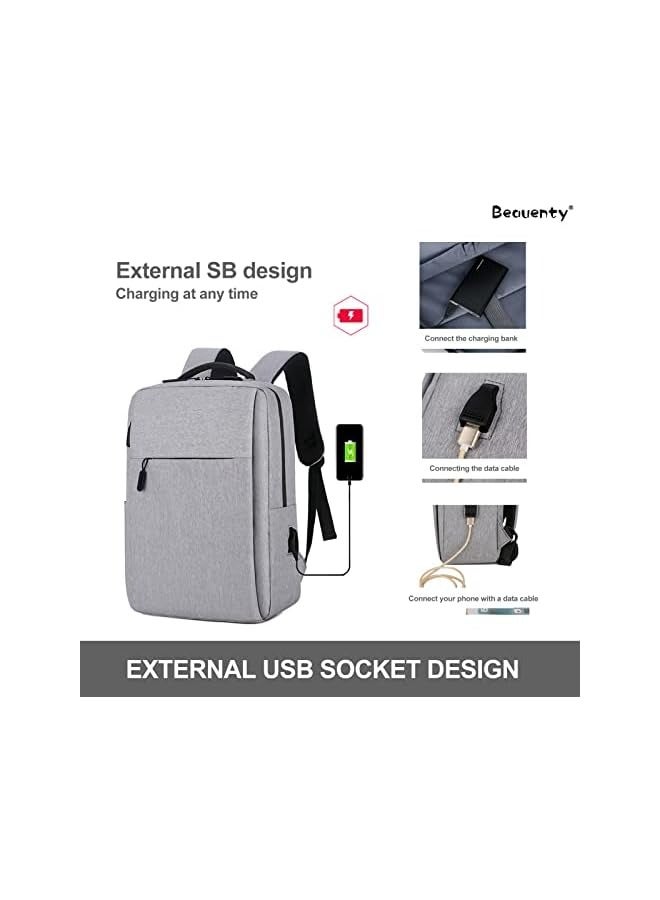 Computer Backpack,Travel Backpack Bookbag with Usb Charging Port,Business Anti Theft Slim Durable Laptops Backpack,Water Resistant College School Computer Bag,Fits Notebook